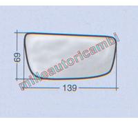 VETRO SPECCHIO RETROVISORE PER SCUDO 07 -JUMPY 07- EXPERT 07 INF SX NUDO ADESIVO