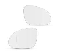 Vetro Specchio Retrovisore Per Vw Per Golf Per Mk5 2004 2005 2006 2007 2008 Sinistra Destra Specchietto retrovisore riscaldato Lente in vetro con piastra nera Retrovisore(2pcs Left Right)