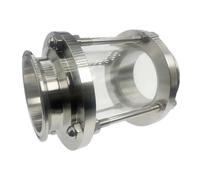 Vetro spia di flusso tipo Tri Clamp da 3" diottrico for ghiera in acciaio inossidabile SS304 OD 91 mm