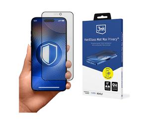 VETRO TEMPERATO 3MK Screen Protector per iPhone 15/16 - Privacy, Antigraffio, Opaco - Facile