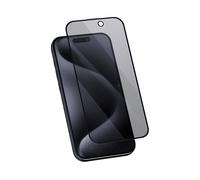 Avizar, Vetro temperato antispia per iPhone 16 Pro durezza 9H antimacchie, Nero