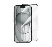Avizar, Proteggischermo per iPhone 16 vetro ibrido infrangibile, Nero