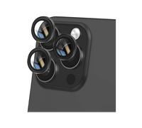 Avizar Vetro temperato fotocamera per iPhone 16 Pro durezza 9H antigraffi, Nero