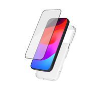 Bigben Connected Cover 2in1 iPhone 17 Pro morbida trasparente + vetro 2.5D SmartFrame Certificato GRS