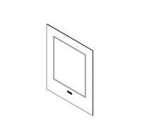 VETRO TEMPERATO CURVO SERIGRAFATO 5x335x610 ORIGINALE Klover Stufa Omega 120