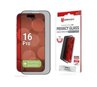 Displex Privacy Full Cover Tempered Glass (10H) for Apple iPhone 16 Pro, Eco Mou