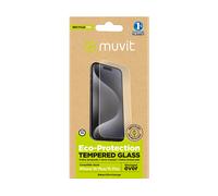 Muvit For Change Recycletek Pellicola protettiva compatibile con vetro temperato piatto Apple iPhone 16 Plus/15 Plus