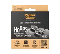 VETRO TEMPERATO PANZERGLASS PanzerGlass® Hoops® White Titanium Camera Lens Protector iPhone 15 Pro | 15 Pro Max