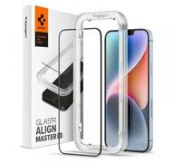 Vetro temperato per iPhone 14 Spigen con cornice nera