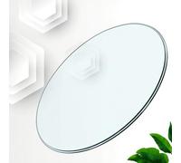 Vetro Temperato Per Piano Tavoli, Ø 38-98 cm Vetro Rotondo Trasparente con Bordi Lucidi Decora E Proteggi Piano Tavolo, Facile da Pulire(42cm(16.5in))