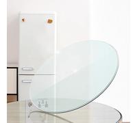 Vetro Temperato Per Piano Tavoli, Spessore 7mm Vetro Rotondo Trasparente, Tavolo da Pranzo pannello di protezione Facile da Pulire(55cm/21.6in)