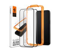 Spigen AlignMaster Vetro Temperato compatibile con iPhone 15 Pro, 2 Pezzi, Cornice di Allineamento inclusa, Copertura Totale, Durezza 9H Pellicola prottetiva