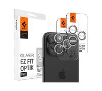 SPIGEN EZ Fit Optik Pro - Protezione per obiettivo della fotocamera per iPhone 16 Pro/16 Pro Max/15 Pro/15 Pro Max/14 Pro/14 Pro Max, facile applicazione, allineamento automatico, vassoio di