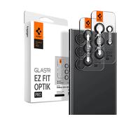 Spigen Glas.tR EZ Fit Optik Pro Protezione Fotocamera compatibile con Samsung Galaxy S24 Ultra, 2 Pezzi, Titanium Black, Anello Individuale, Durezza 9H Pellicola prottetiva