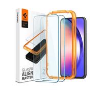 Spigen AlignMaster Vetro Temperato compatibile con Samsung Galaxy A54 5G, 2 Pezzi, Installazione Semplice con Cornice di Allineamento, Cristallino, Durezza 9H Pellicola prottetiva