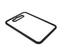 Vetro Temperato Tagliere da Cucina Manico Nero Doppia Faccia | Vetro Temperato Trasparente e Silicone, Piedini Antiscivolo, per Preparazione Cibo e Paste