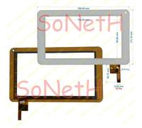 Vetro Touch screen 7,0" TOPSUN_C0020_A1 Bianco