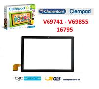 VETRO TOUCH SCREEN CLEMENTONI CLEMPAD REVOLUTION V69853 SCHERMO NERO