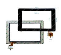 Vetro Touch Screen Digitizer 7,0" Mediacom SmartPad 740 S1 M-MP740S1 Tablet Nero