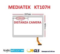 VETRO TOUCH SCREEN MEDIATEK KT107H FLAT CH-1096A1-FPC276-V02 SCHERMO BIANCO
