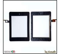 VETRO TOUCH SCREEN PER ALCATEL ONETOUCH EVO 8 HD 8HD CON FRAME NERO