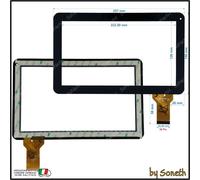 VETRO TOUCH SCREEN PER MEDIACOM SMARTPAD M-MP1040S2 NERO