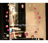 Vetrofania di natale Adesivo per vetrine negozi elementi decorativi vetrofanie