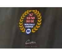 VETROFANIA SPECULARE LANCIA WORLD RALLY CHAMPION 1991 | SAGOMATO | 9,5x10,1 cm