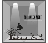 vetrofanie adesivi prespaziati autunno halloween saldi vetrine party b1026