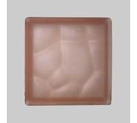 Vetromattone ondulato rosa satinato 19x19x8 cm conf. da 6 pz
