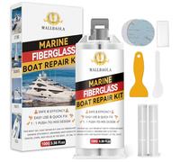 Vetroresina Kit Riparazione, Kit di Riparazione in Vetroresina Marina per Barche per Riparare Fori, Scheggiature e Crepe, Kit Riparazione Vetroresina, Kit Vetroresina per Acrilico e Porcellana