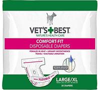 Vets Best Pannolini per cani comodi | Pannolini usa e getta per cani femminili |, L/XL, 30 ct
