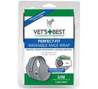 Vet's Best Pannolino a Fascia Lavabile per Cani Maschi, S/M
