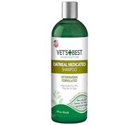 Vet's Best Shampoo medicato alla farina d'avena per cani, Lenisce la pelle secca del cane, Pulisce, idrata e condiziona la pelle e il pelo 470ml