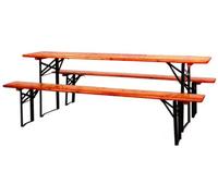 Vette Set birreria Tavolo + 2 panche a 3 gambecm. 220x80