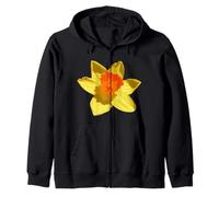 Vettore Daffodil Primavera Isolato Felpa con Cappuccio