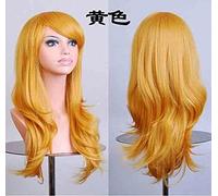 Vevefhuang 70Cm Parrucca Cosplay Lunga Staight Capelli Sintetici Resistenti Al Calore Parrucche Anime Party 23 Colori Colorato Taglia Unica Giallo