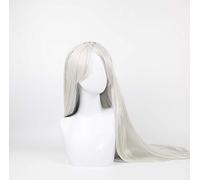 VEVEFHUANG Re: Zero Emilia Satella Parrucche Cosplay Vita in un mondo diverso da Zero 100 cm Capelli lunghi grigi con treccia Taglia unica Emilia