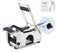 VEVO Etichettatrice per Bottiglie Rotonde Semiautomatica, MT-50 50 W Velocità 50 Pezzi/min Etichettatrice Distributore di Etichette per Bottiglie in PET, Bottiglie di Plastica, Bottiglie di Vetro