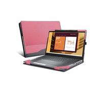 VEVOOD Custodia per laptop DELL Latitude 5550 2 in 1 |Latitude 5540 5530 5520 Laptop All Inclusive Drop Case 15.6" PU Leather Inside Pocket Cover (Rosa)