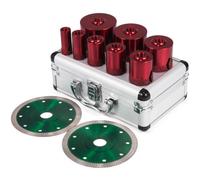 VEVOR 10 Pezzi Punte Diamantate per Trapano, Spessore della Lama 1,4 mm / 0,06 pollici M14 Sega a Tazza Diamantati per Materiali Più Duri Come Piastrelle, Granito, Marmo, Altre Pietre e Porcellana