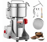 VEVOR 1000g Mulino Elettrico per Cereali, Macina Spezie Commerciale Alta Velocità 3000 W, Macchina Polverizzazione in Acciaio Inox, per Cereali Secchi, Spezie, Caffè, Mais, Pepe, Tipo Oscillante