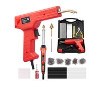 VEVOR Saldatrice per Plastica Deluxe 100 W e Saldatore da 60 W/100 W con 1000 Pezzi di 4 Tipi di Punti Caldi, Kit per Saldatura a Punti Metallici Caldi e 60 Aste per Paraurti Auto Kayak, Giocattoli