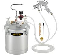 VEVOR 10L/2.6G Pentola per spruzzatore di vernice a pressione con pistola a spruzzo e tubo flessibile, resistente airless per uso domestico/comerciale, 2 anni di garanzia