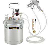 VEVOR Serbatoio a pressione per vernice, serbatoio a pressione commerciale da 2,5 galloni, pistola a spruzzo da 10 litri, ugello da 3 mm, spruzzatore per vernice per regolatore di pittura di capacità
