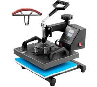 VEVOR 2 in 1 Macchina Digitale Intelligente per Pressa a Caldo, 650 W 25,4 x 30,5 cm Macchina Sublimazione Pressa di Calore Girevole a 360 Gradi per Magliette, Cuscini, Borse, Berretti, Cappelli