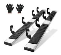 VEVOR 2 pedane da 6,5" compatibili con Chevy Silverado/GMC Sierra 1500 Crew Cab 2007-2018/2019 2500HD 3500HD 1500 LD, 201 barre laterali in acciaio inossidabile, capacità di carico 500 libbre