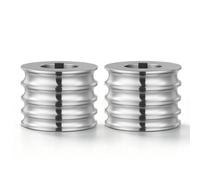 VEVOR 2 Rulli Rotondi di Ricambio per Laminatoio 4 Misure di Scanalature, Accessori per Fai Da Te per Gioielli, Acciaio Legato di Alta Qualità, per Pressare Metalli Duttili Oro Argento Rame Ottone