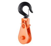 VEVOR 2 T Snatch Block con Gancio Girevole, Puleggia 72,6 mm e Cavo Metallico 9,5 mm, Puleggia Snatch Block per Impieghi Gravosi 2 T per Operazioni di Traino e Recupero su Carri Attrezzi Verricelli