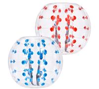 VEVOR 2 x 1,2 m Pallone Paraurti Soccer Pallone Paraurti Gonfiabile Blu + Rosso